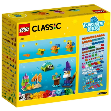 LEGO CLASSIC 11013 Kreatywne Przezroczyste Klocki