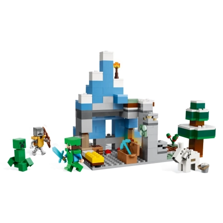 LEGO Minecraft 21243 Ośnieżone szczyty klocki
