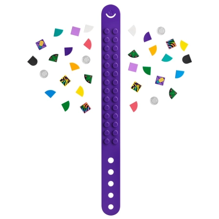 LEGO DOTS 41945 Neonowy tygrys bransoletka i zawieszka na torbę