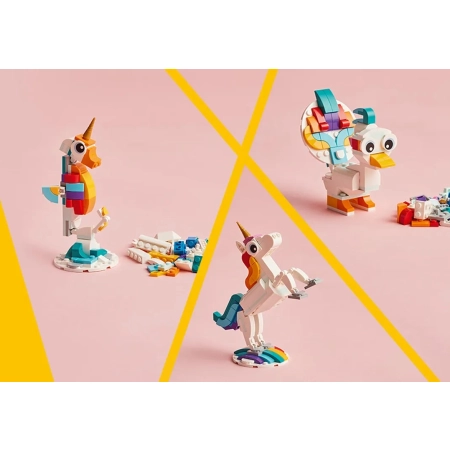 Klocki Lego CREATOR 3w1 31140 Magiczny jednorożec 3 mityczne zwierzątka 7+