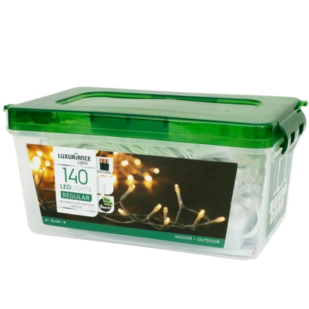 Lampki choinkowe 140 LED białe 10,4m timer wewnętrzne i zewnętrzne