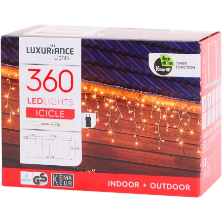 Lampki sople 360 LED