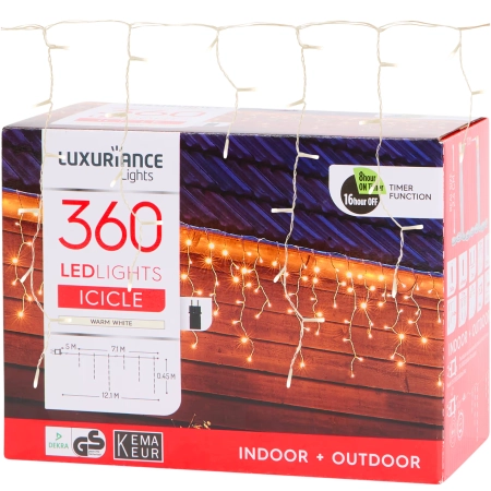 Lampki sople 360 LED