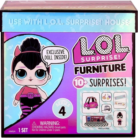 L.O.L Surprise! Zestaw mebelki Lalka B.B. Auto Shop + akcesoria