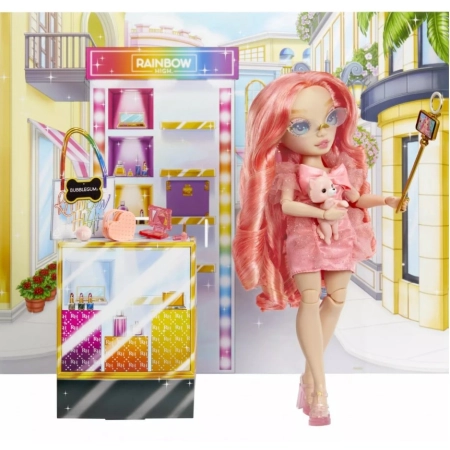 Lalka Rainbow High New Friends Pinkly Paige + akcesoria