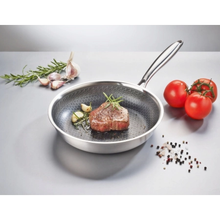 Patelnia Stalowa 24 cm indukcja 3-warstwowe dno TRI-PLY Maestro MG Home