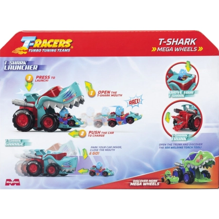 Samochód MAGIC BOX T-Racers Mega Wheels T-Shark zestaw z figurką