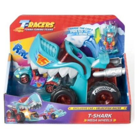 Samochód MAGIC BOX T-Racers Mega Wheels T-Shark zestaw z figurką