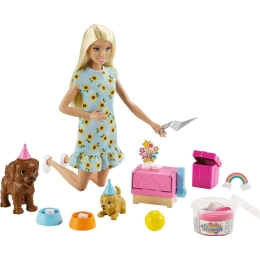 Lalka Barbie Przyjęcie dla szczeniaczków Puppy Party Mattel zestaw GXV75