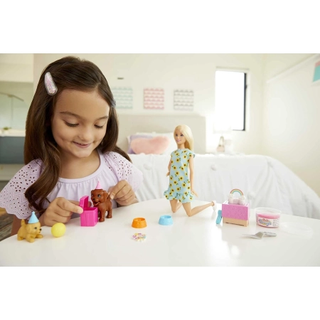 Lalka Barbie Przyjęcie dla szczeniaczków Puppy Party Mattel zestaw GXV75