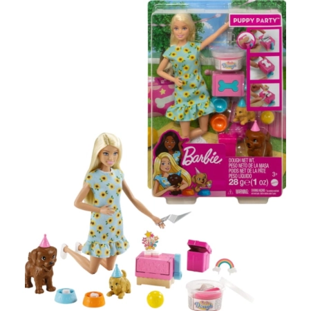 Lalka Barbie Przyjęcie dla szczeniaczków Puppy Party Mattel zestaw GXV75