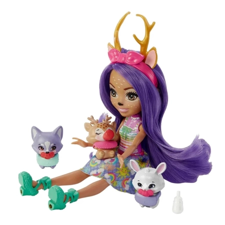 Zestaw Enchantimals Baby Best Friends Lalka Danessa Deer 12 niespodzianek