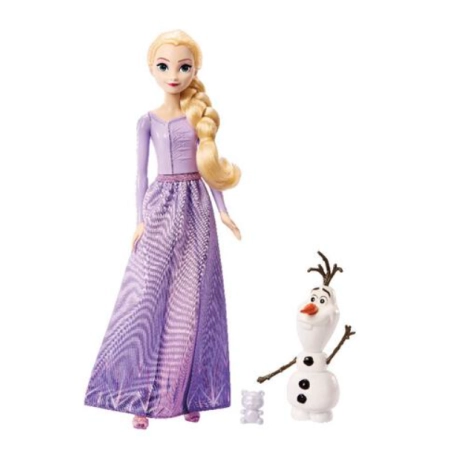 Frozen ruchoma lalka Elsa z bałwankiem Olafem zestaw Kraina lodu
