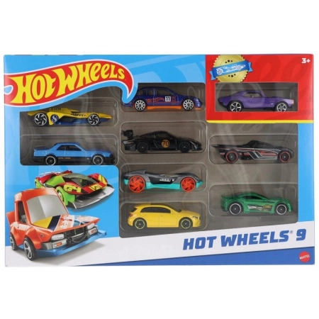 Hot Wheels 9 Autek zest Samochodów Resoraki Mattel