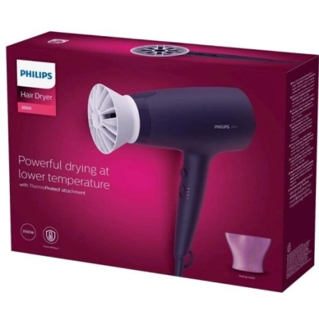 Suszarka do włosów Philips ThermoProtect 2100W + Nasadka modelująca