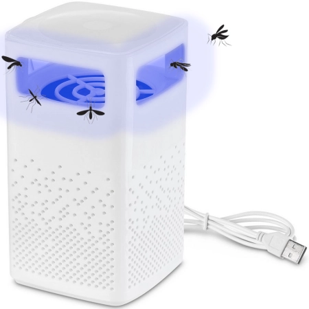 Lampa Owadobójcza UV z Odkurzaczem USB Pułapka na Komary Muchy Owady Rovus