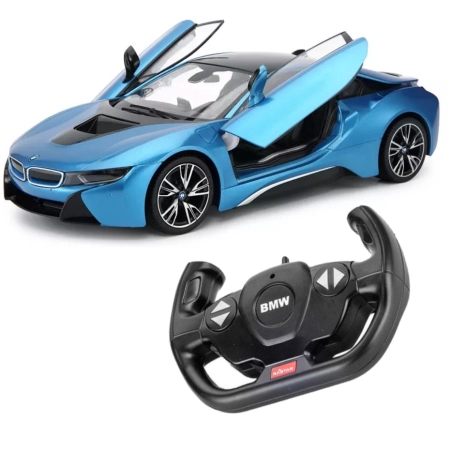 Samochód zdalnie sterowany BMW I8 niebieski 1:14 2,4GHz Rastar