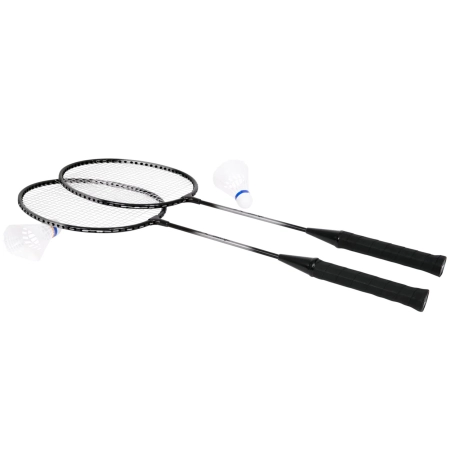 Badminton 2 rakiety paletki czarne +2 lotki + pokrowiec Dunlop Slazenger
