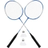 Badminton 2 rakiety paletki niebieskie +2 lotki pokrowiec Dunlop Slazenger
