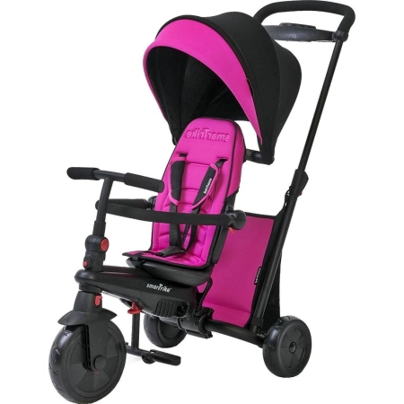 Wózek 7w1 Spacerówka Rowerek Trójkołowy dla dzieci 9-36m różowy Smart Trike