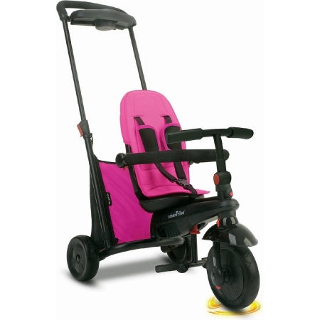 Wózek 7w1 Spacerówka Rowerek Trójkołowy dla dzieci 9-36m różowy Smart Trike