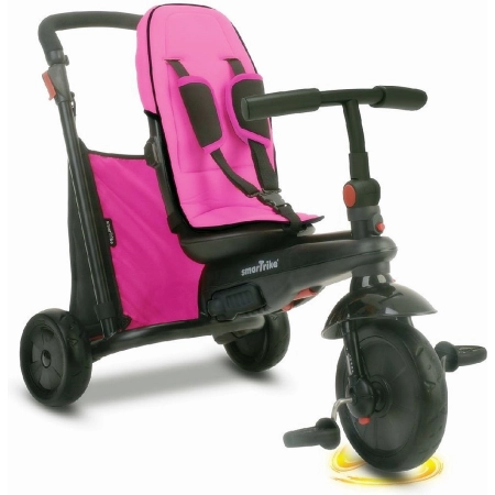 Wózek 7w1 Spacerówka Rowerek Trójkołowy dla dzieci 9-36m różowy Smart Trike