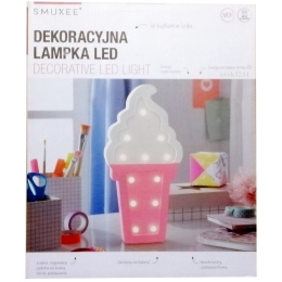 Nocna lampka LED dla dzieci Lód drewniana 27cm