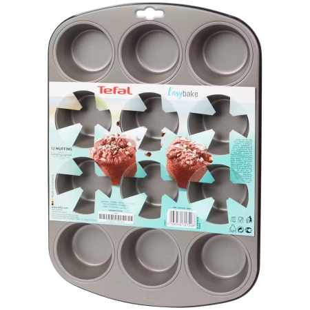 Blacha do pieczenia muffin forma na 12 muffinek stal węglowa Easybake Tefal
