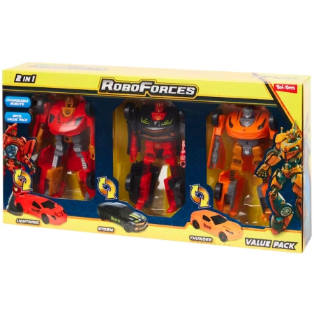 Transformers robot 15cm 2w1 auto Roboforces 3 szt