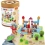 Klocki Drewniane Zamek Rycerski + mata puzzle i figurki 2+ O!Klocki Trefl
