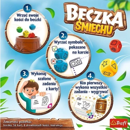 Gra Planszowa Beczka Śmiechu rodzinna towarzyska Trefl