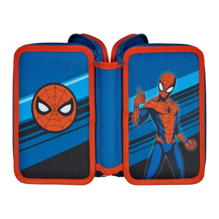 Piórnik szkolny trzykomorowy Spiderman