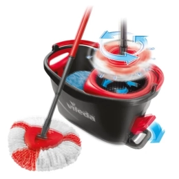 VILEDA TURBO Wiadro + mop obrotowy + szczotka do zabrudzeń zestaw