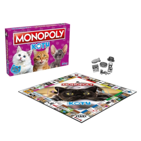 Gra planszowa Monopoly edycja Koty rodzinna Hasbro Winning Moves