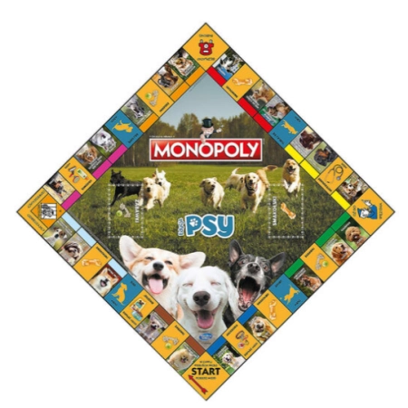 Gra planszowa Monopoly edycja Psy rodzinna Hasbro Winning Moves