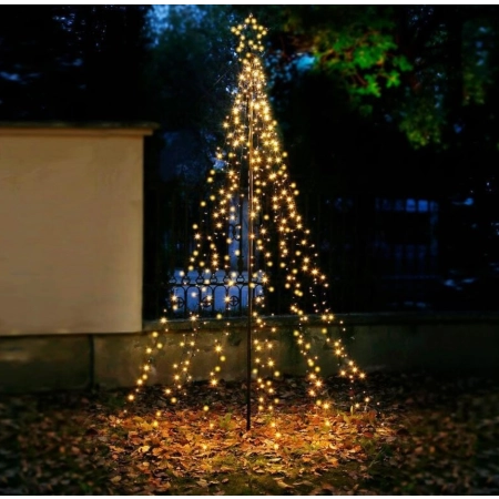 Choinka 500 LED wysoka 250cm metalowa lampki oświetlenie świąteczne zewnętrzne