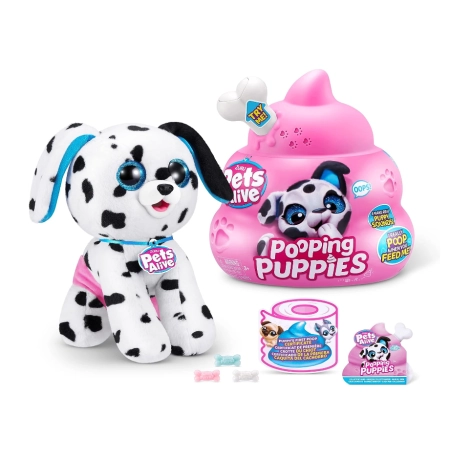 Pluszowy piesek interaktywny Zuru Pets Alive 9 niespodzianek w środku